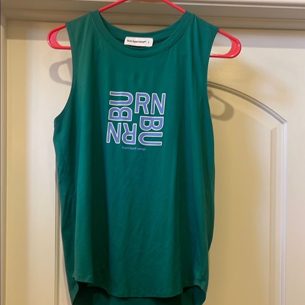 Burn Boot Camp Green Tank Top sz small